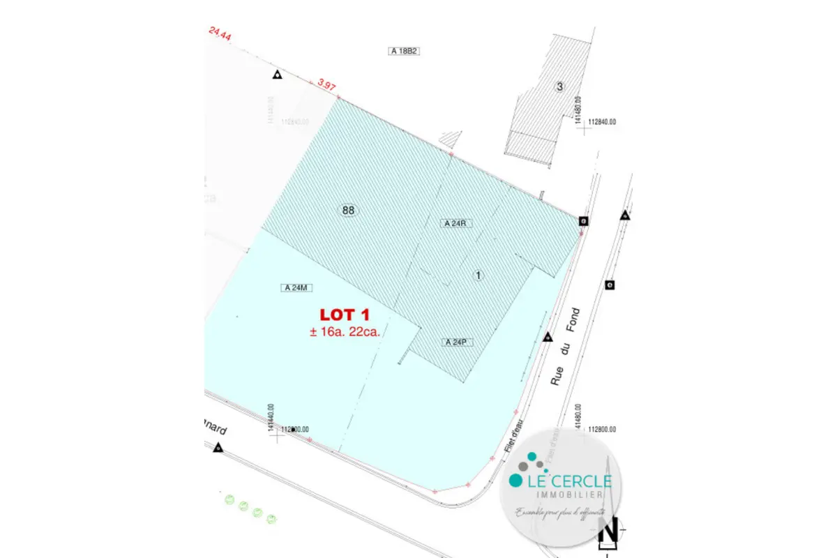 Terrain à vendre à Biercée 6533 199000.00€  chambres m² - annonce 639887