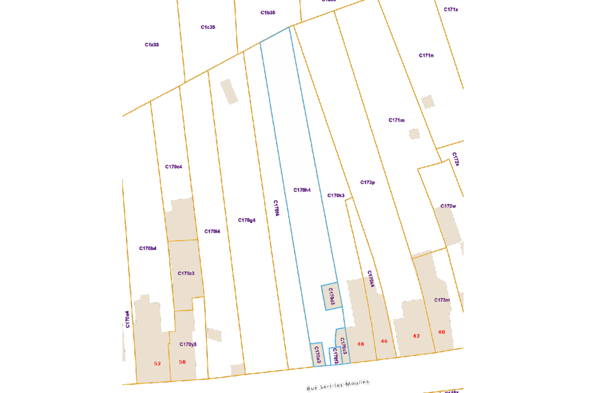 Terrain à vendre à Roux 6044 78000.00€  chambres m² - annonce 660491