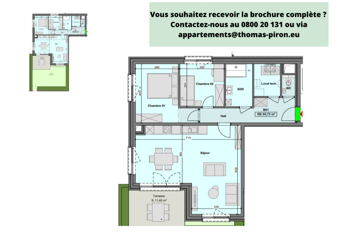 Appartement à vendre à Gilly 6060 267000.00€ 2 chambres 96.00m² - annonce 666154