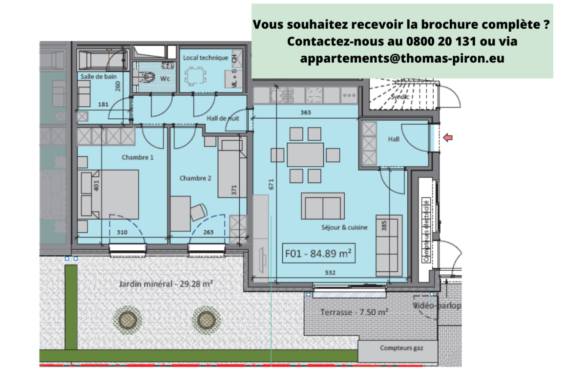 Appartement à vendre à Tertre 7333 204645.00€ 2 chambres 85.00m² - annonce 666355