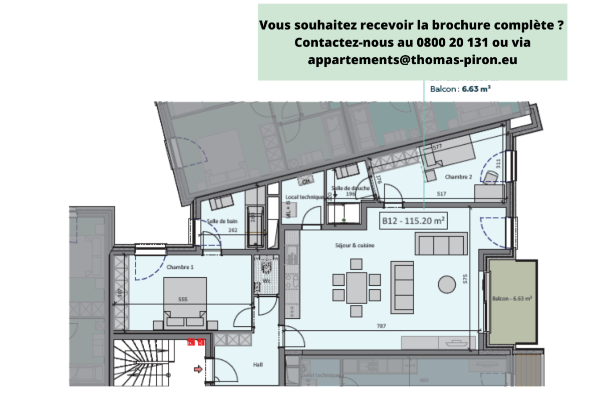 Appartement à vendre à Tertre 7333 221645.00€ 2 chambres 115.00m² - annonce 666356