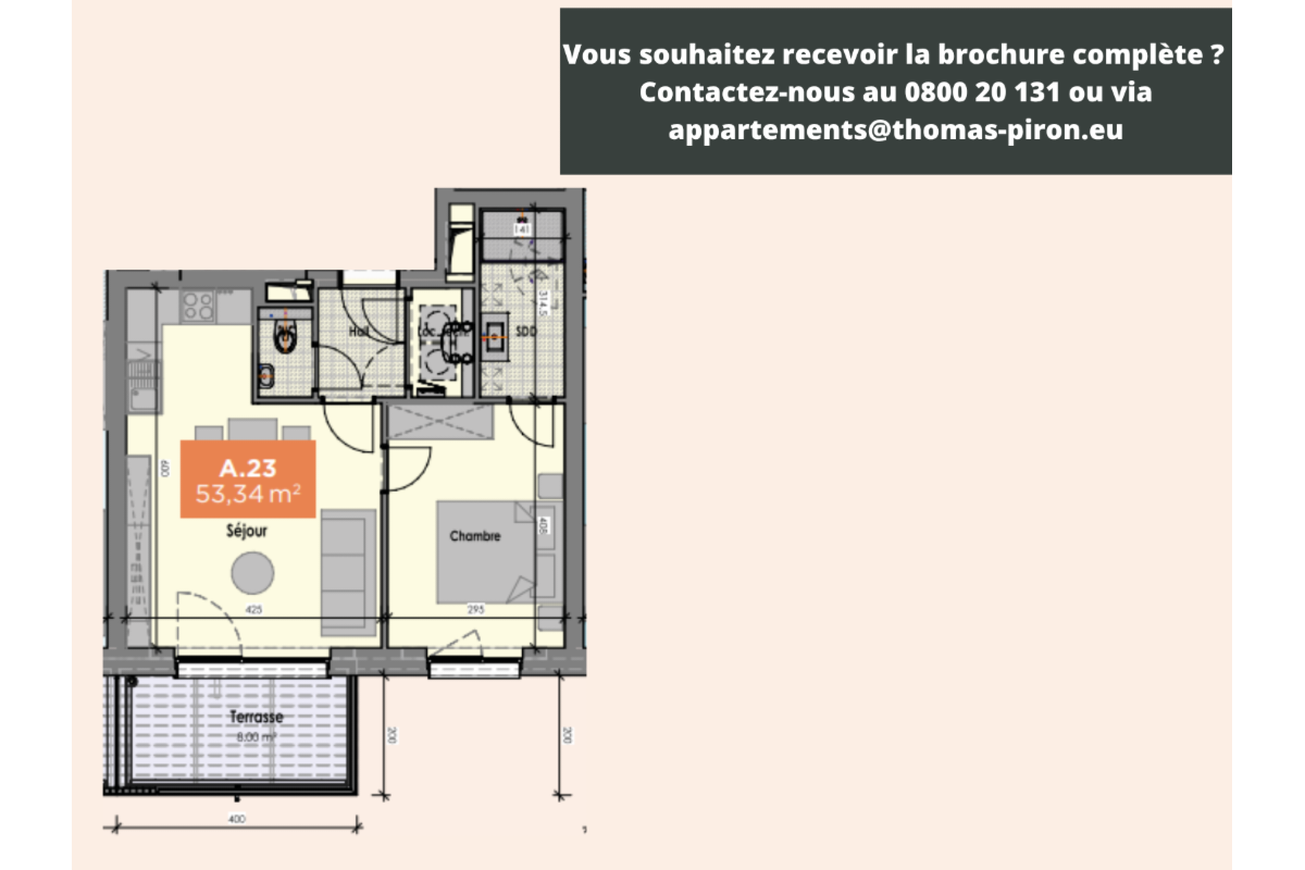 Appartement à vendre à Mons 7000 181000.00€ 1 chambres 53.00m² - annonce 666161