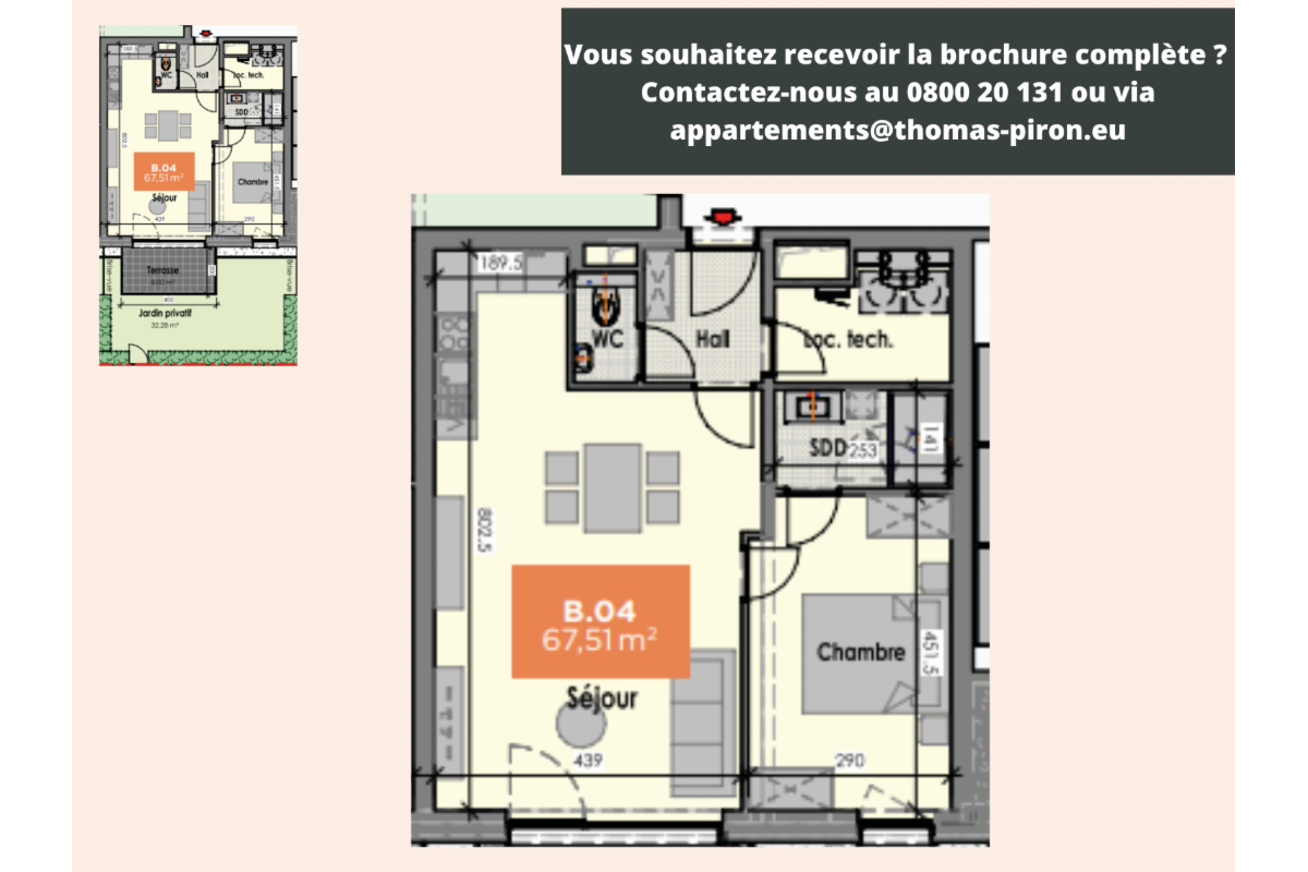 Appartement à vendre à Mons 7000 187983.00€ 1 chambres 68.00m² - annonce 666167