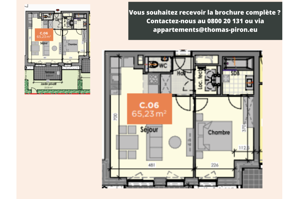 Appartement à vendre à Mons 7000 197000.00€ 1 chambres 65.00m² - annonce 666170