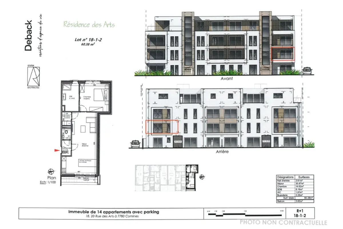 Appartement à vendre à Comines 7780 165000.00€ 1 chambres 60.38m² - annonce 670264