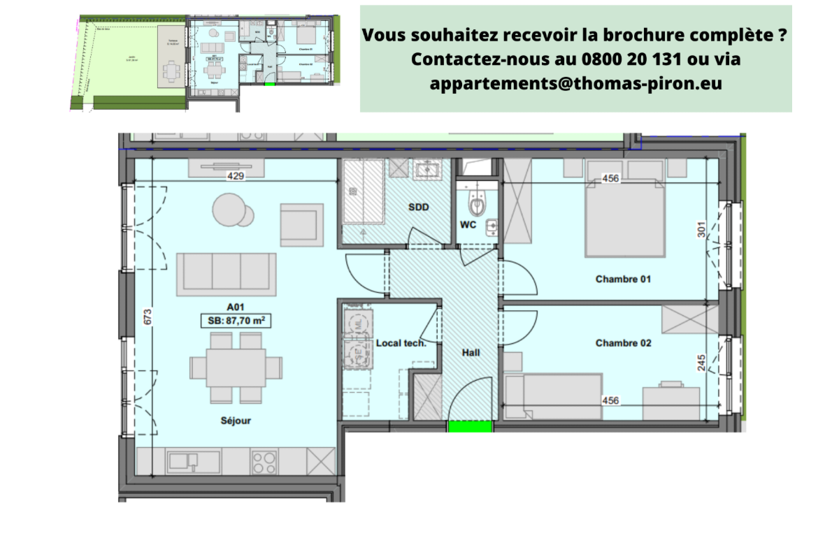 Appartement à vendre à Charleroi 6000 272000.00€ 2 chambres 88.00m² - annonce 671222