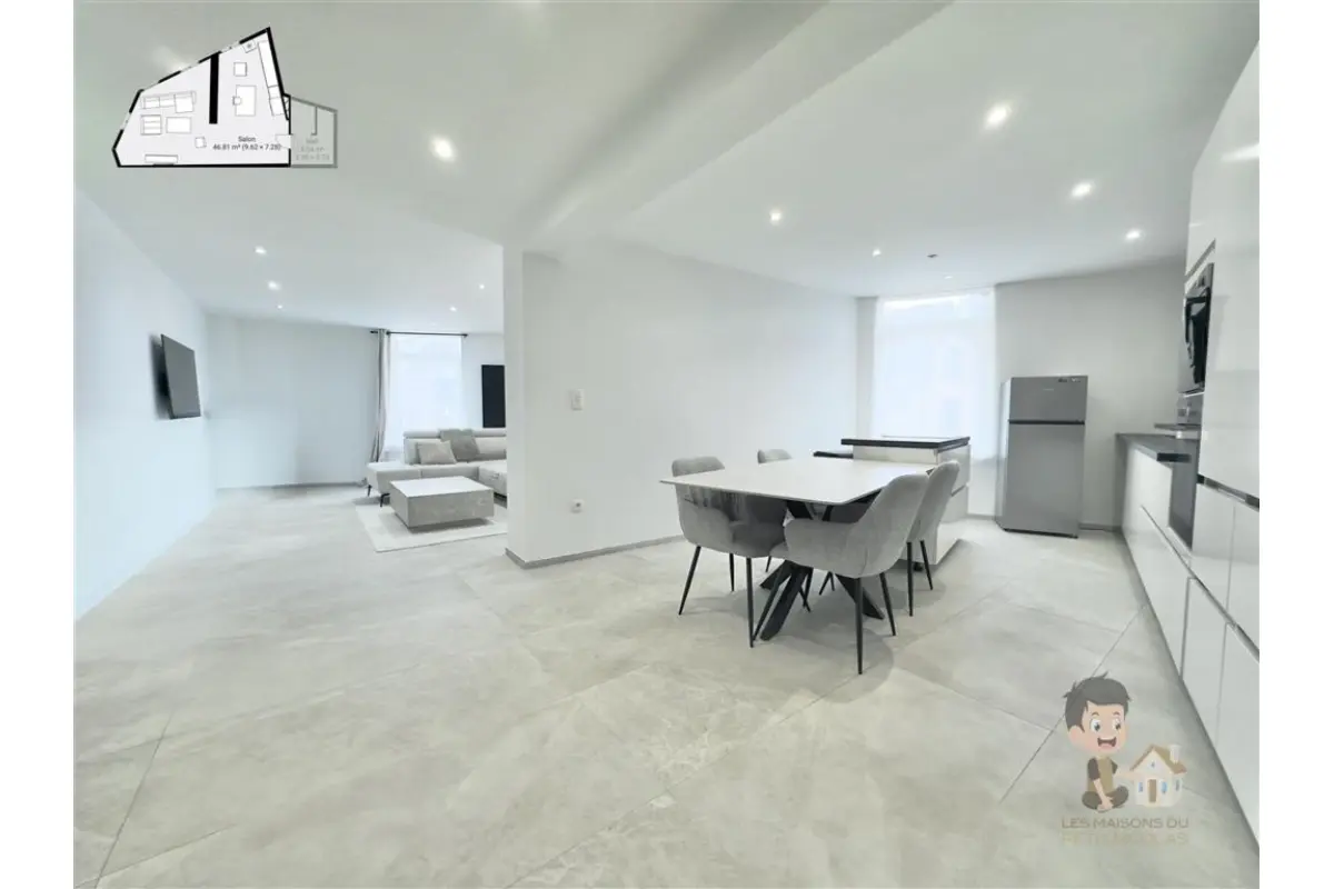 Immeuble de rapport - Immeuble à appartement à vendre à Châtelineau 6200 239990.00€ 2 chambres 123.00m² - annonce 671732