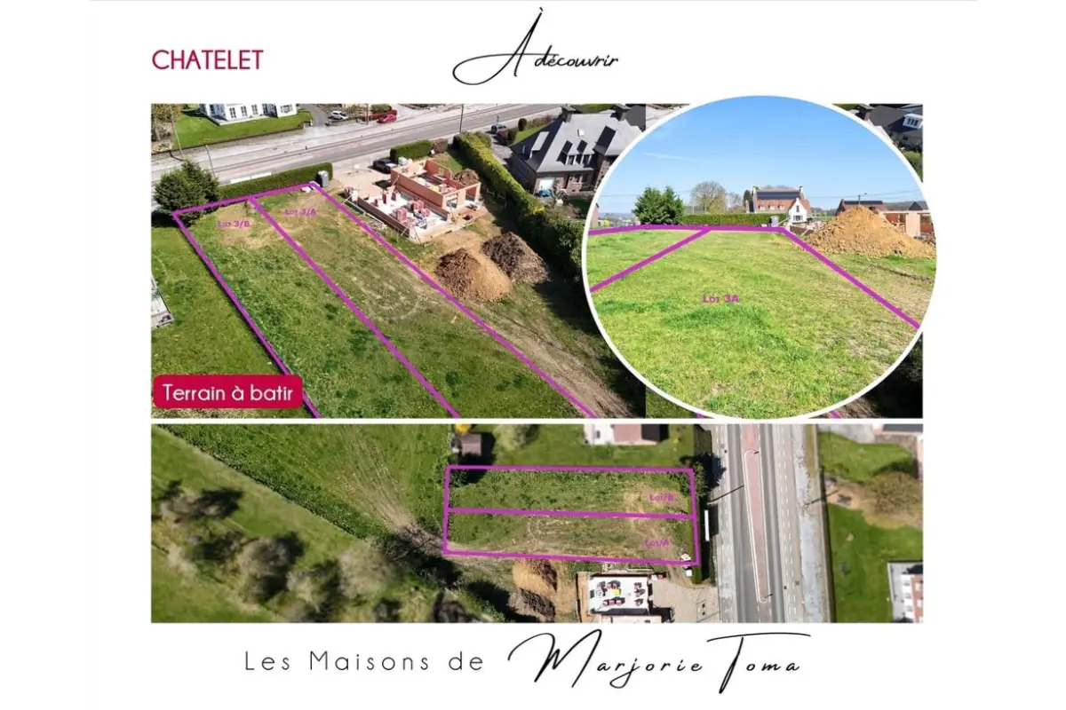 Terrain à vendre à Châtelet 6200 80000.00€  chambres m² - annonce 677117