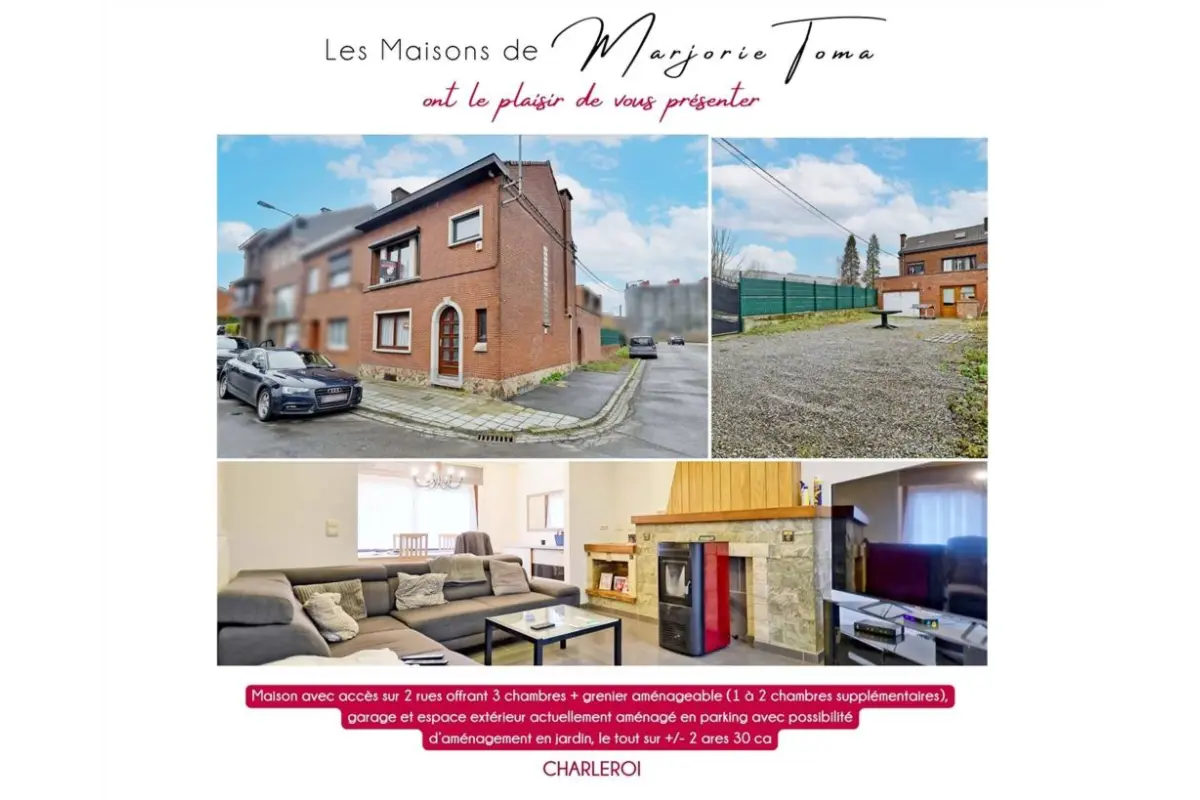 Maison à vendre à Charleroi 6000 185000.00€ 3 chambres 218.29m² - annonce 682314