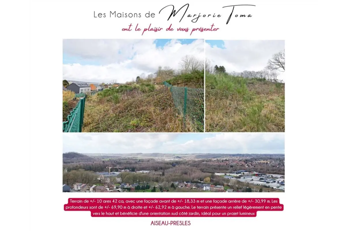 Terrain à vendre à Aiseau-Presles 6250 65000.00€  chambres m² - annonce 752722