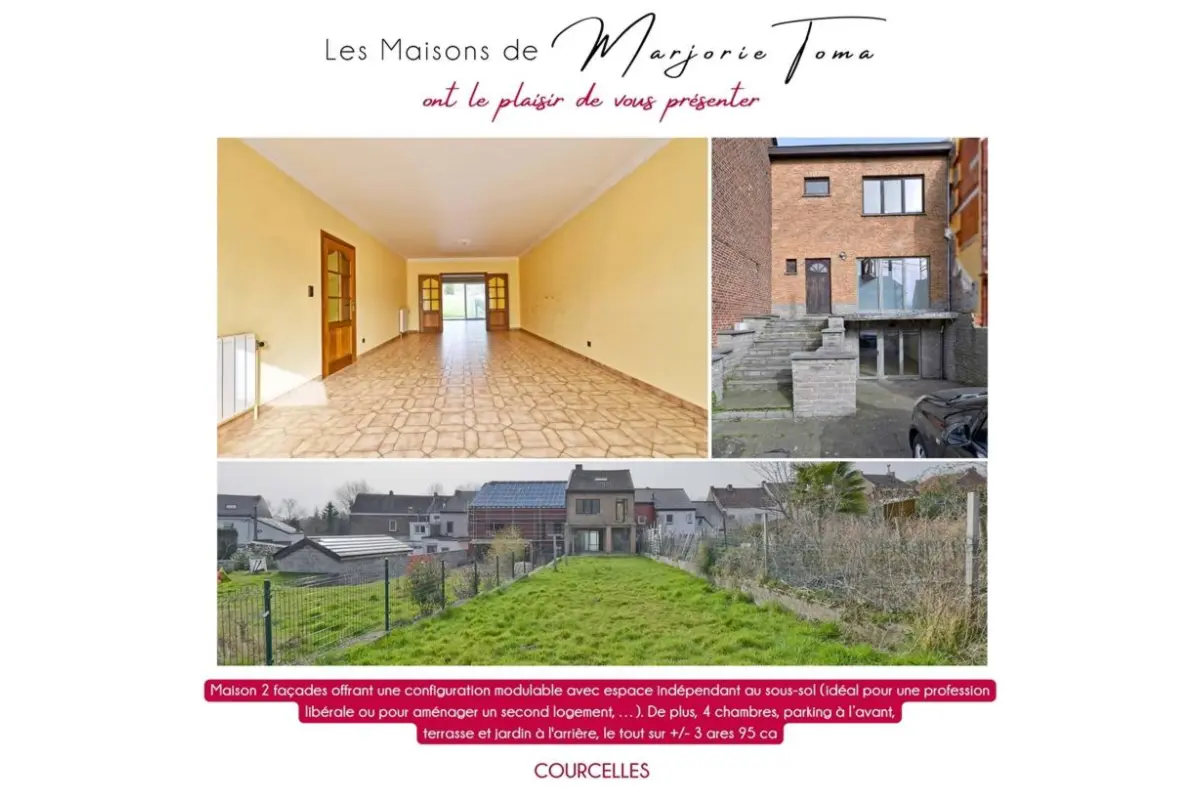 Maison à vendre à Courcelles 6180 240000.00€ 4 chambres 276.00m² - annonce 708894