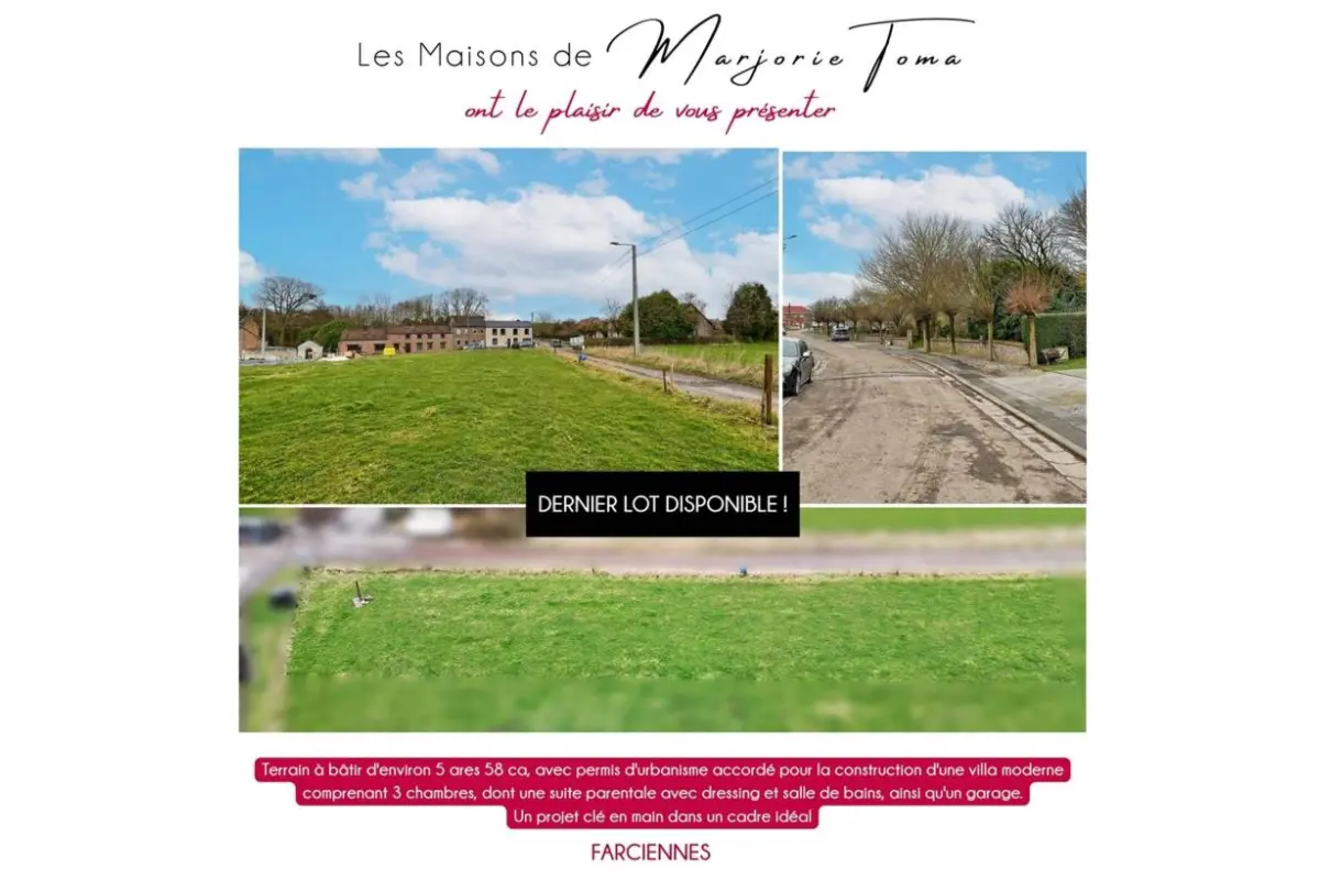Terrain à vendre à Lambusart 6220 89000.00€  chambres m² - annonce 752771