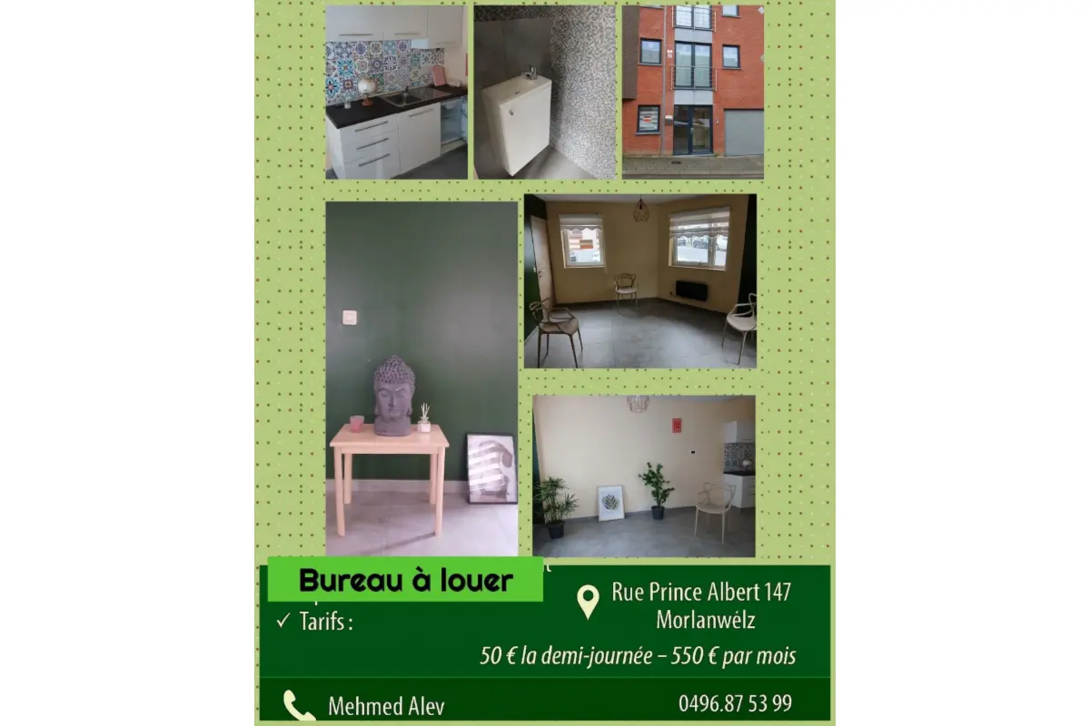Commerce à louer à Morlanwelz 7140 550.00€ 0 chambres m² - annonce 742793