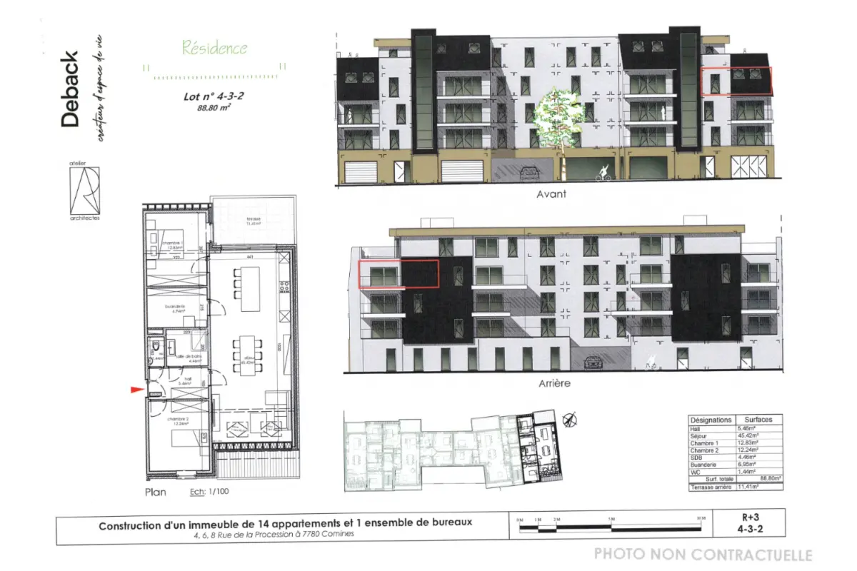Appartement à vendre à Comines 7780 257000.00€ 2 chambres 88.80m² - annonce 745005