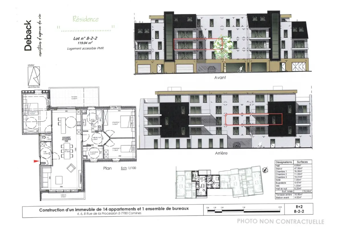 Appartement à vendre à Comines 7780 329000.00€ 3 chambres 119.04m² - annonce 745007