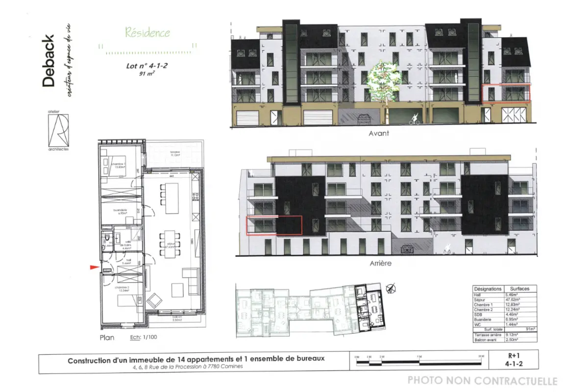 Appartement à vendre à Comines 7780 248000.00€ 2 chambres 91.00m² - annonce 745008