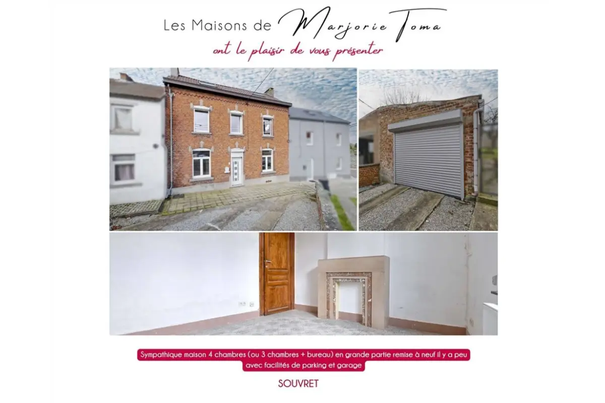 Maison à vendre à Souvret 6182 165000.00€ 3 chambres 133.39m² - annonce 754886