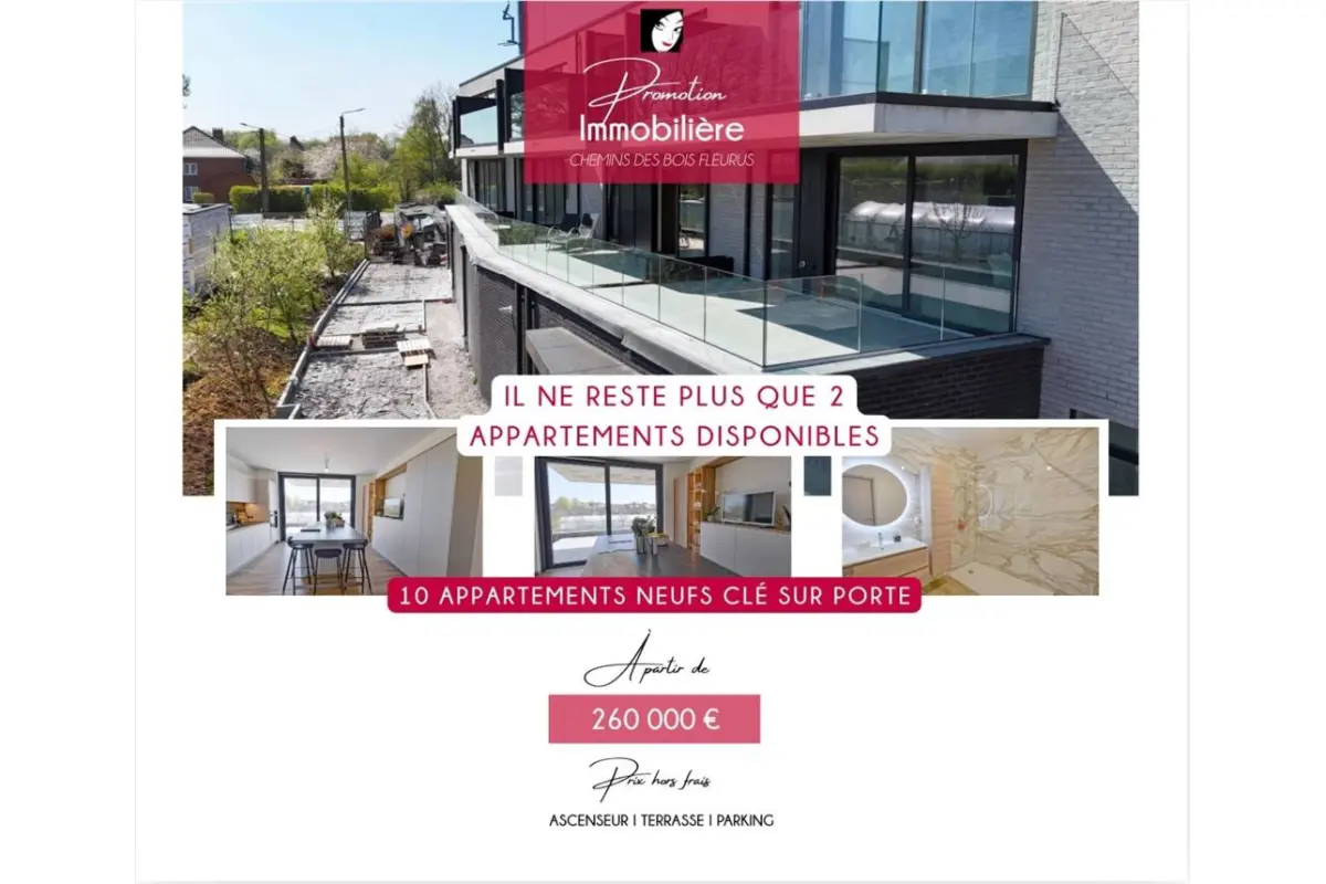 Appartement à vendre à Fleurus 6220 281000.00€ 2 chambres 107.90m² - annonce 763577