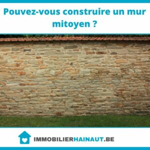 Pouvez-vous construire un mur mitoyen ?